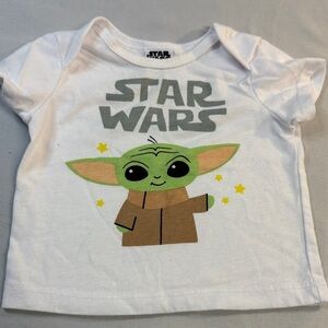 Star Wars - Green and Brown Baby Yoda Tee - 6 months